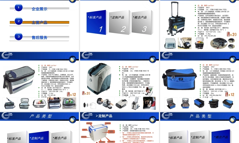 XXXX酷吧户外便携式车载冰箱公司产品介绍