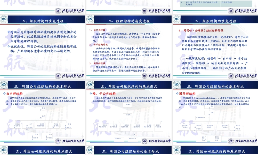 XXXX跨国公司管理-组织结构XXXX