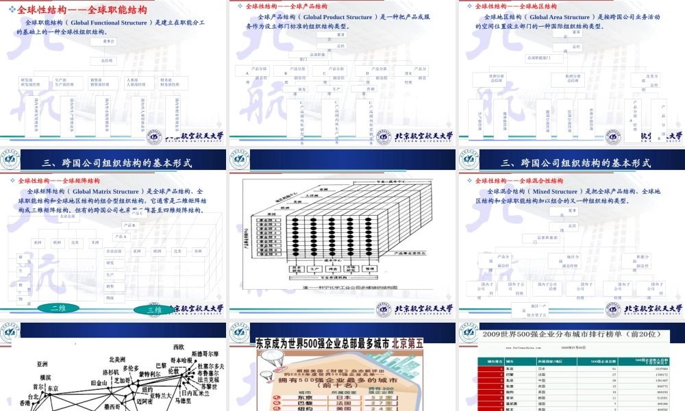 XXXX跨国公司管理-组织结构XXXX