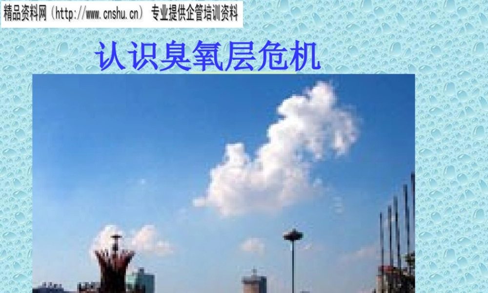 一起认识臭氧层危机