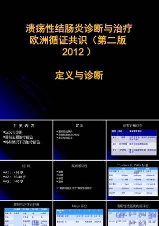 XXXX溃疡性结肠炎诊断与治疗欧洲循证共识