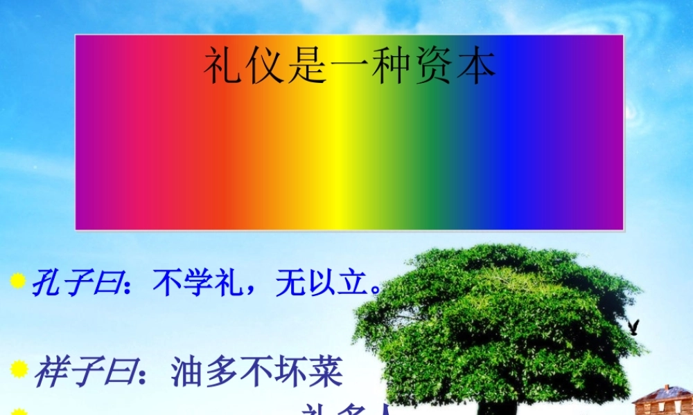 《礼仪是一种资本》概述