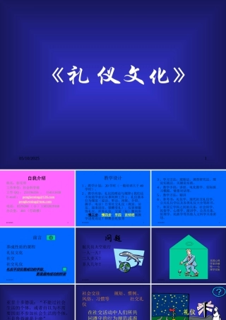 《礼仪文化》第一章礼仪概述