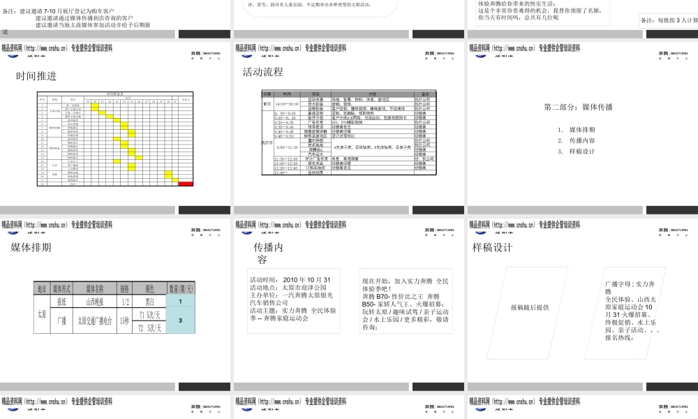 一汽奔腾家庭运动会策划方案