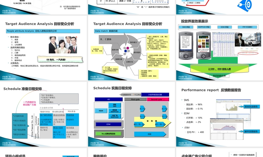 一汽奔腾轿车08款升级版上市活动移动推广方案