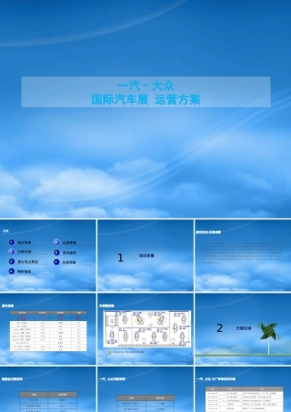 一汽-大众国际车展运营方案