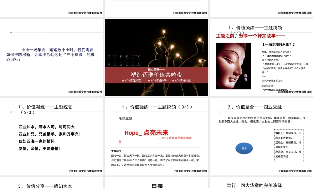 XXXX迈瑞集团迎春年会策划初稿