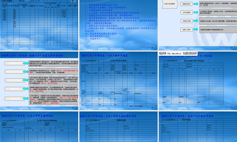 一汽-大众经销商大用户绩效管理手册(PPT31页)