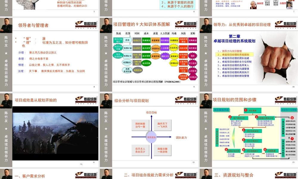 《领导力：从优秀到卓越的项目经理》