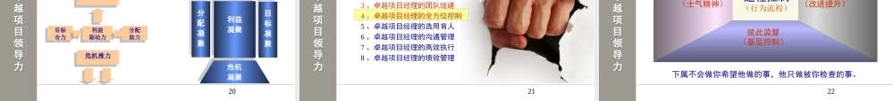 《领导力从优秀到卓越的项目经理》