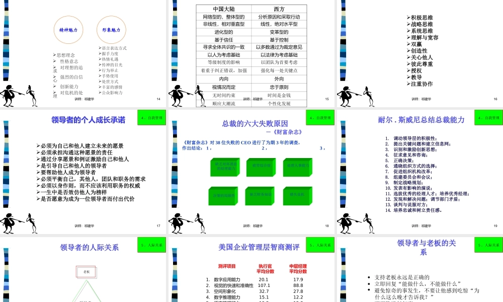 《领导力提升》讲义-华夏基石