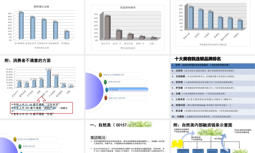 XXXX美容美体行业分析