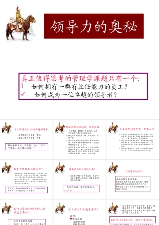 《领导力之奥秘》如何成为一位卓越的领导者