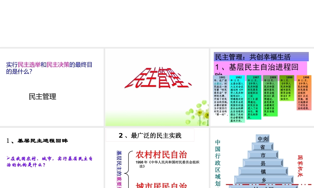 XXXX民主管理共享决策成果