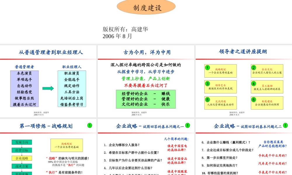 《领导之道_-职业经理人的六项修炼》(高建华)