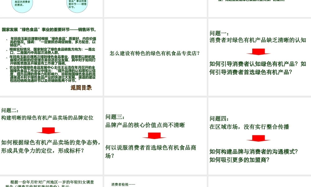 《绿色有机食品专卖店商业计划书》(4)(PPT41页)