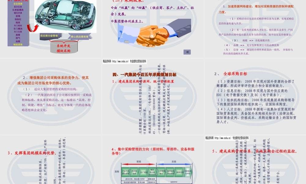 一汽集团采购战略政策分析