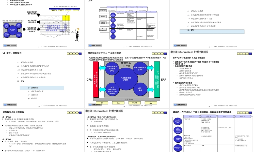 一汽集团产品开发流程设计和管理咨询项目-IT设计
