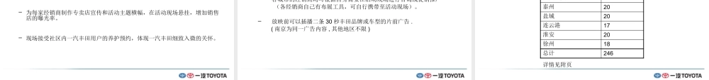 一汽某汽车推广计划书