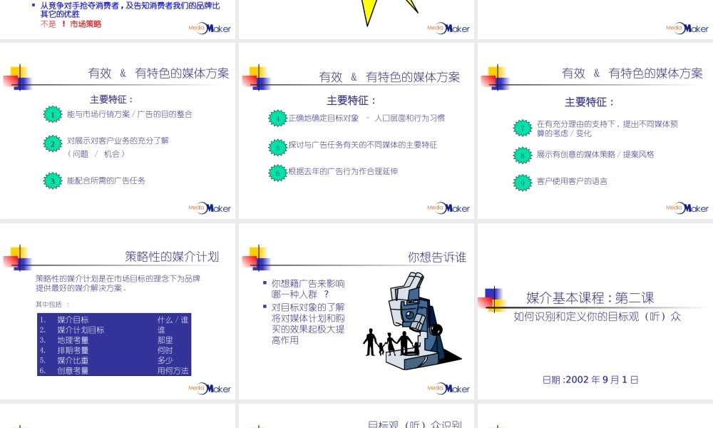 《媒介基本课程——第二课：媒体策略！！！》