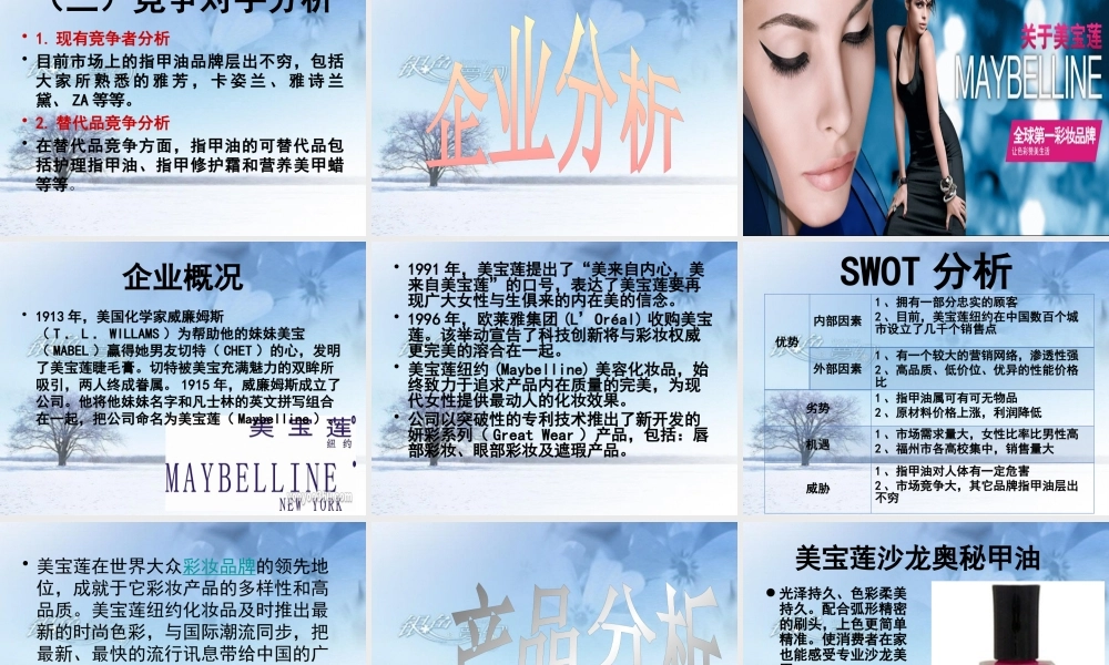 《美宝莲指甲油化妆品公关策划方案PPT》