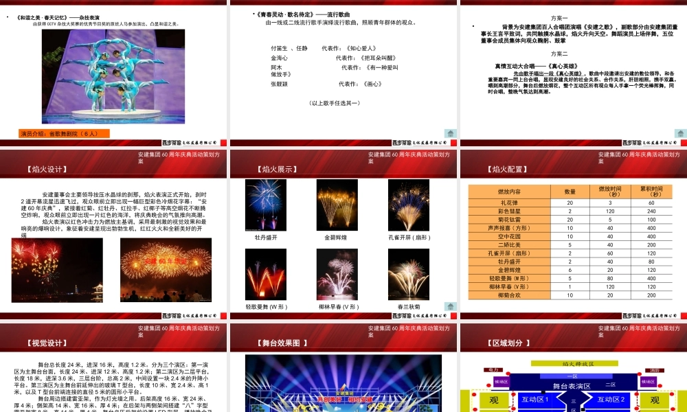 XXXX年安建集团60周年庆典活动策划方案