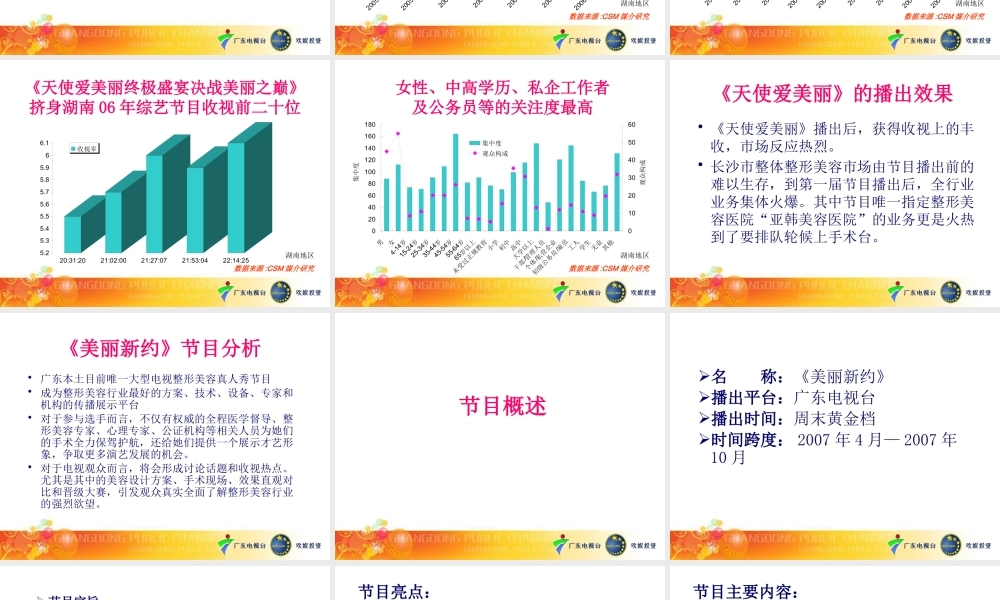《美丽新约》策划方案3月8日最后定稿