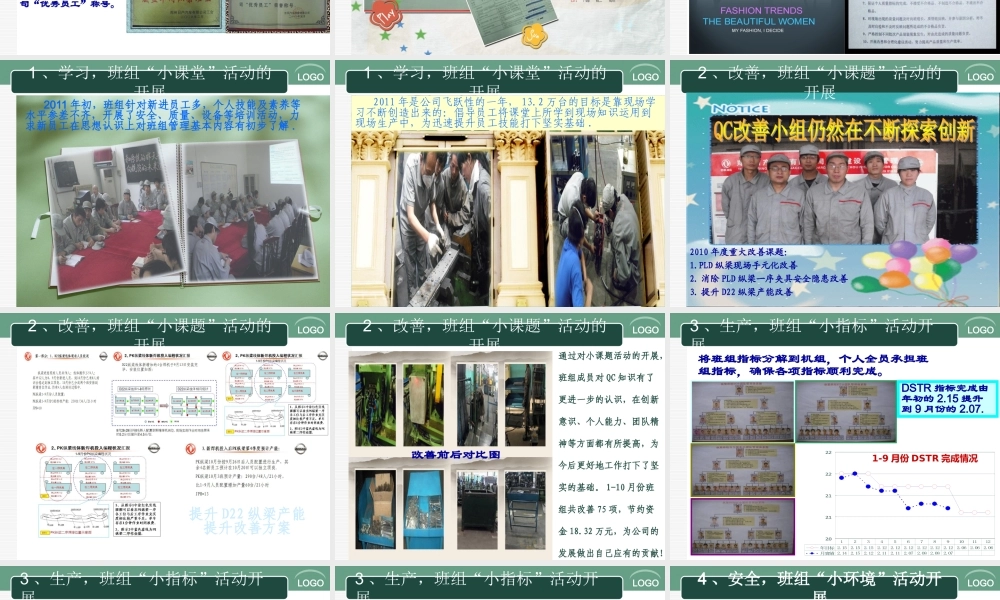 XXXX年班组建设汇报(修改版)