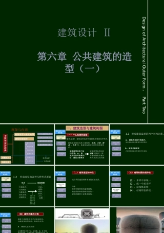 XXXX年版建筑设计Ⅱ第四讲公共建筑造型(一)