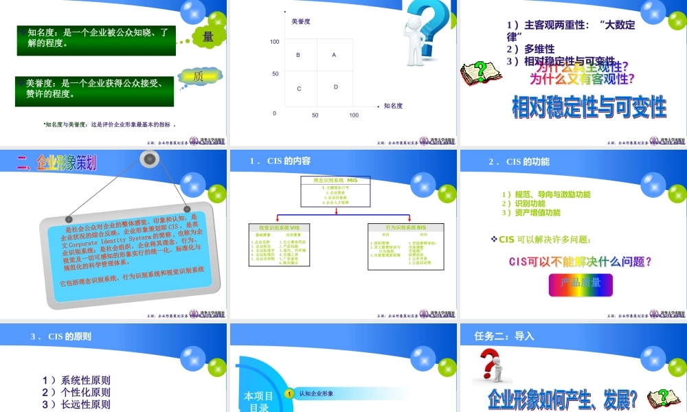 一认知企业形象策划