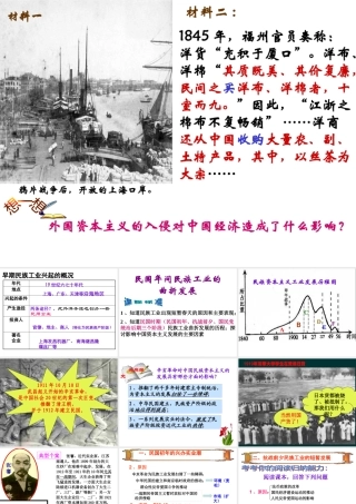 《民国年间民族工业的曲折发展》