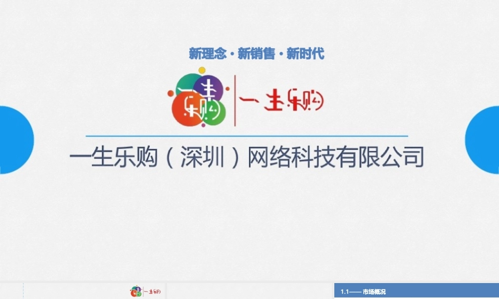 一生乐购商贸有限公司.商业计划书