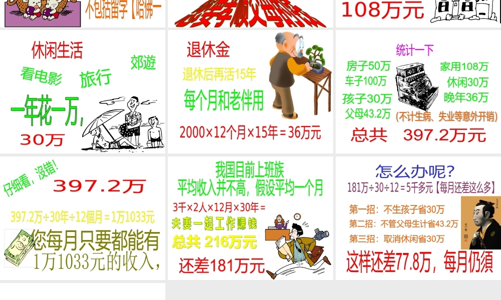 一生所需的钱要赚多少钱才够用