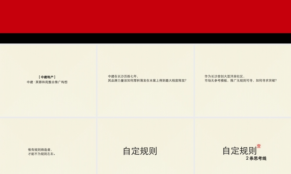 XXXX年博思堂中建·芙蓉和苑整合推广构想