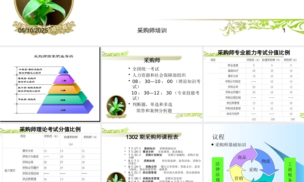 XXXX年采购师基础最新精讲