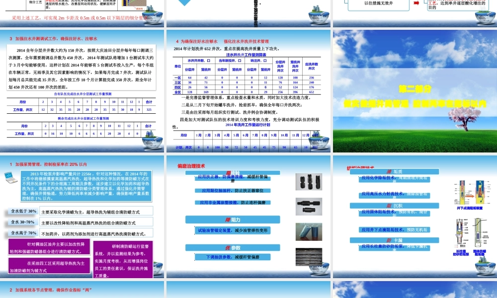 XXXX年采油工程主要措施挖潜思路