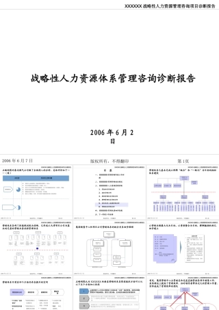 《某公司战略性人力资源体系管理咨询诊断报告》