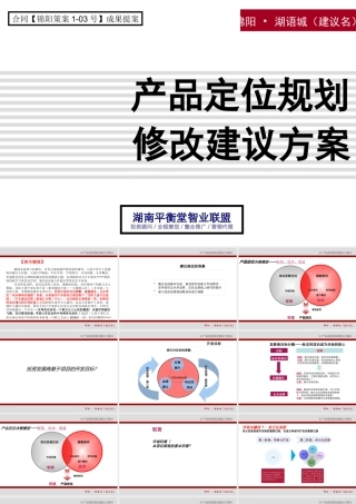 XXXX年常德汉寿锦阳·湖语城产品定位规划修改方案