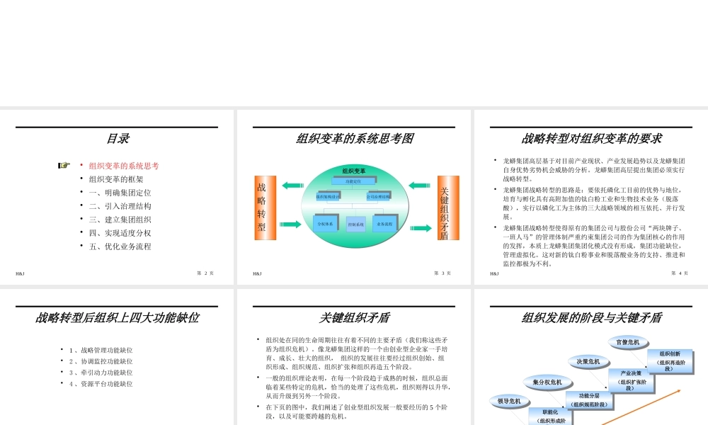 《某集团组织变革思路》