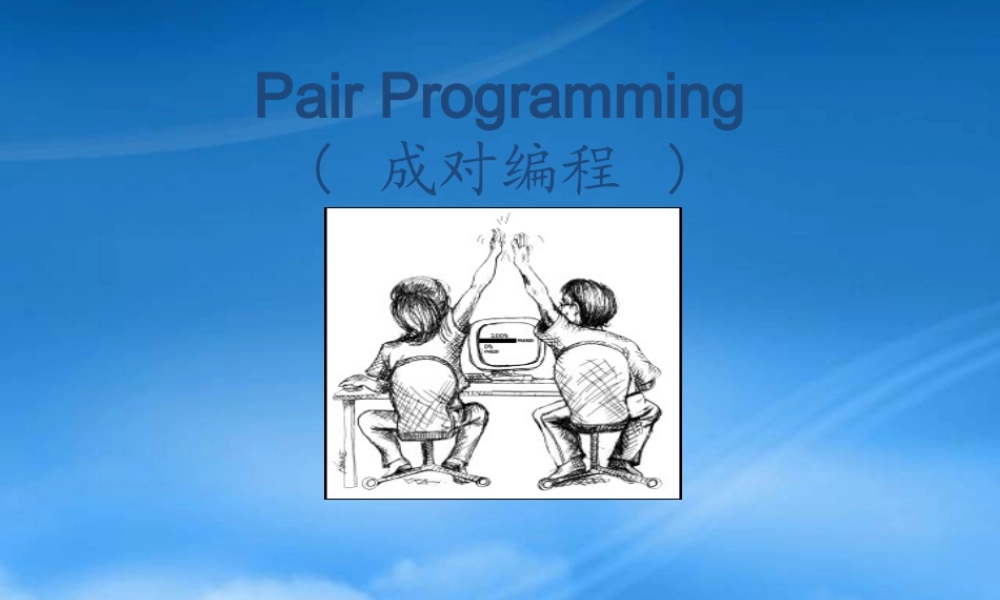 一双编程的角色讲义
