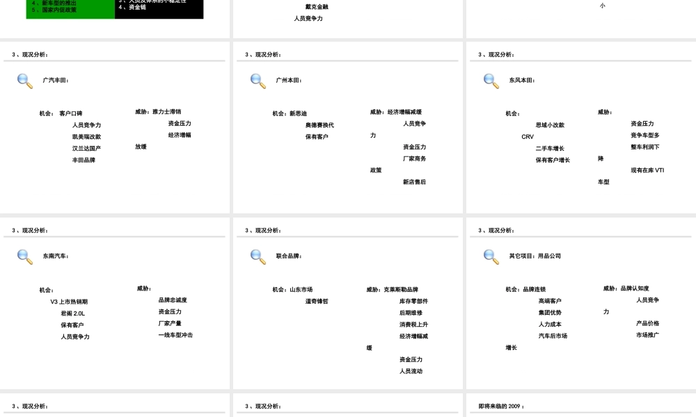《某品牌汽车公司XXXX年度特约店经营报告》(92