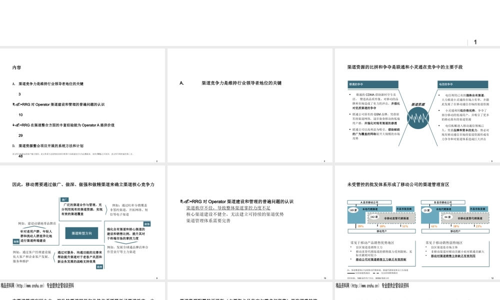 《某咨询－整合渠道资源,增强OperatorA通信公司竞争优势(ppt77)