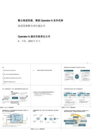 《某咨询－整合渠道资源,增强OperatorA通信公司竞争优势(ppt77)