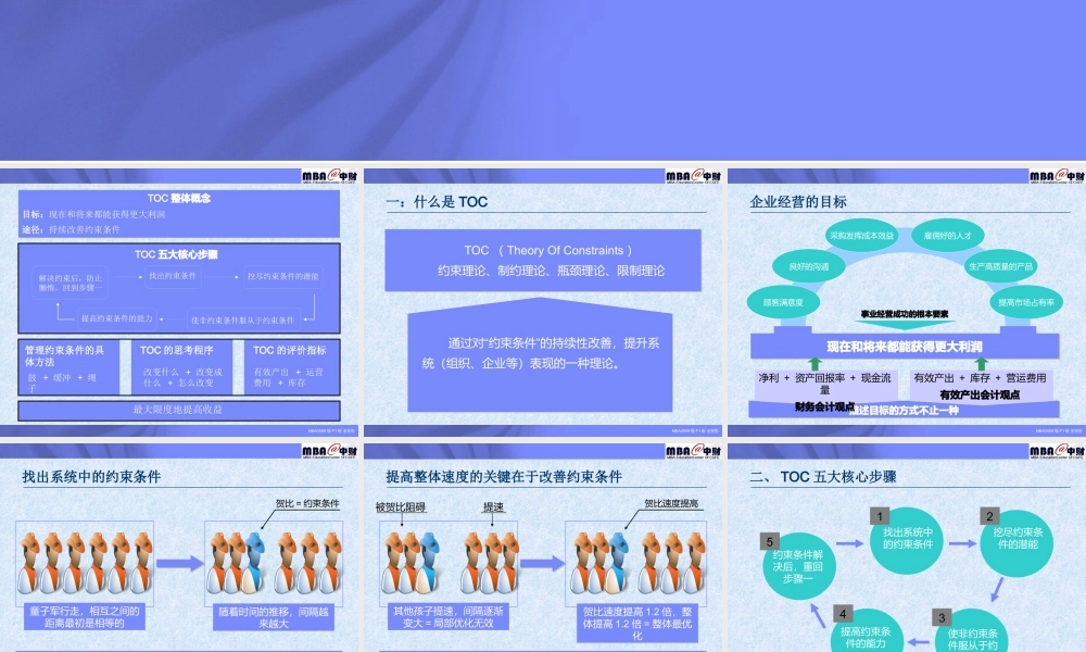 《目标》一种突破制约的持续改进理念