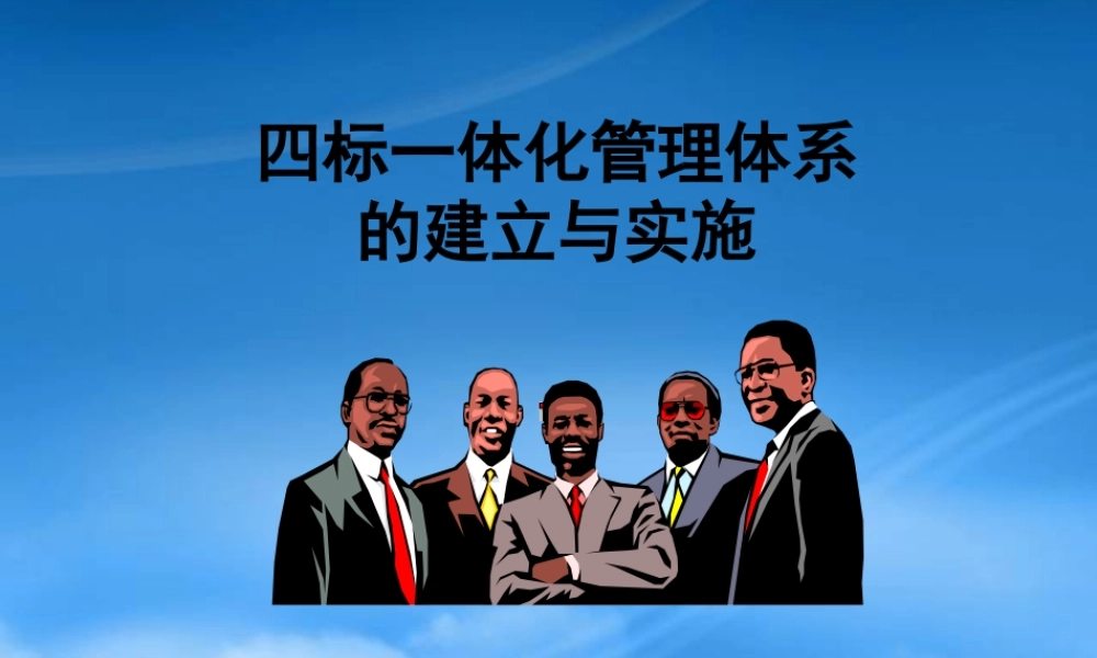 一体化管理体系的建立与实施