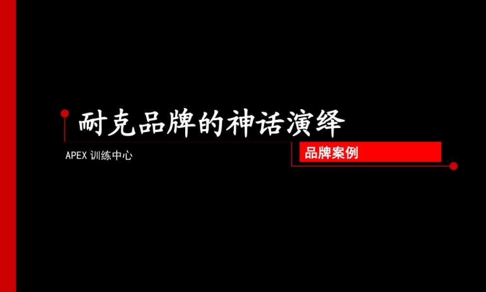 《耐克品牌的神话演绎》76页(免费
