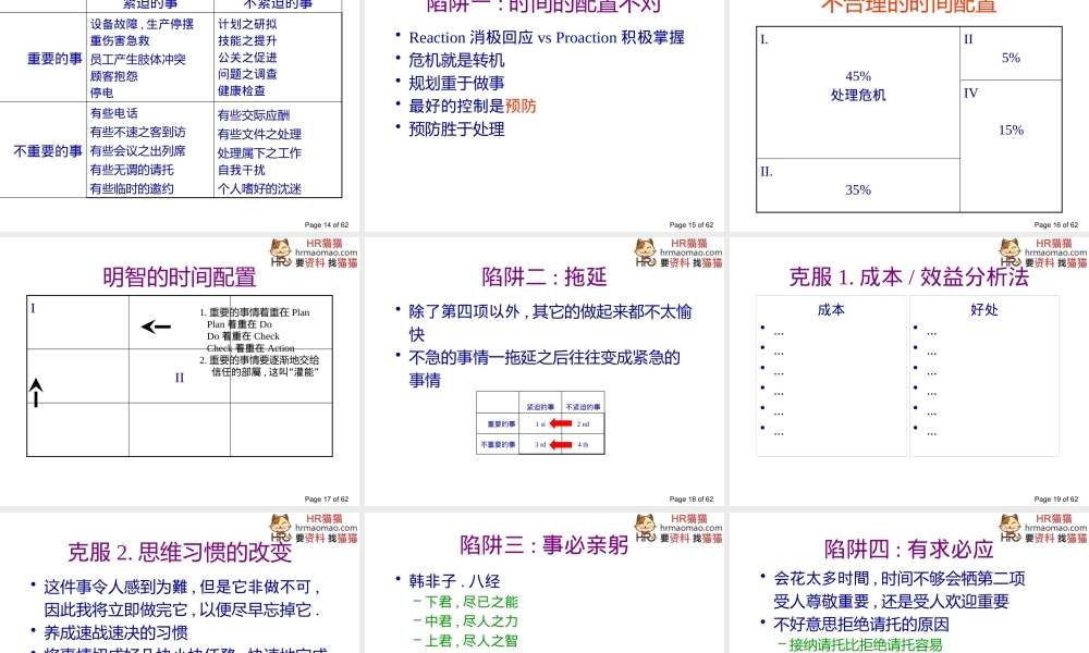 一天干出两天活-教你做时间管理-HR猫猫