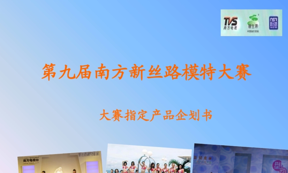 XXXX年第九届南方新丝路大赛指定产品企划书