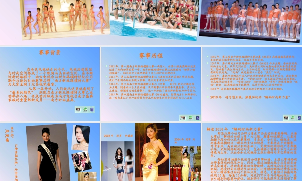 XXXX年第九届南方新丝路大赛指定产品企划书