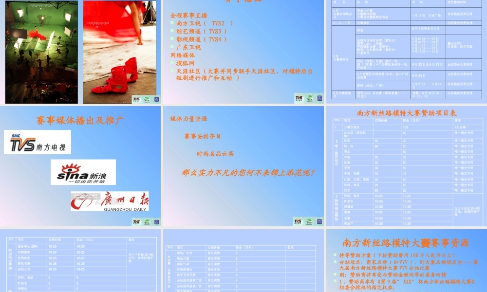 XXXX年第九届南方新丝路大赛指定产品企划书